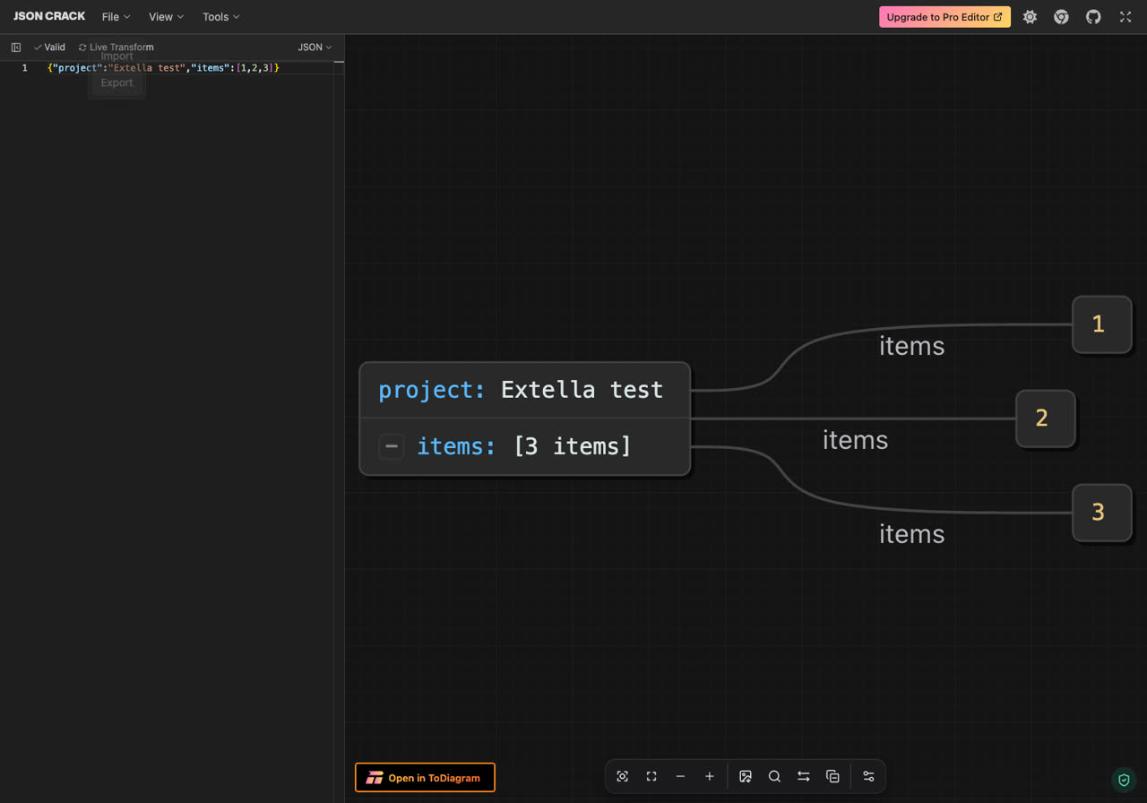 JSON Crack — JSON graph editor