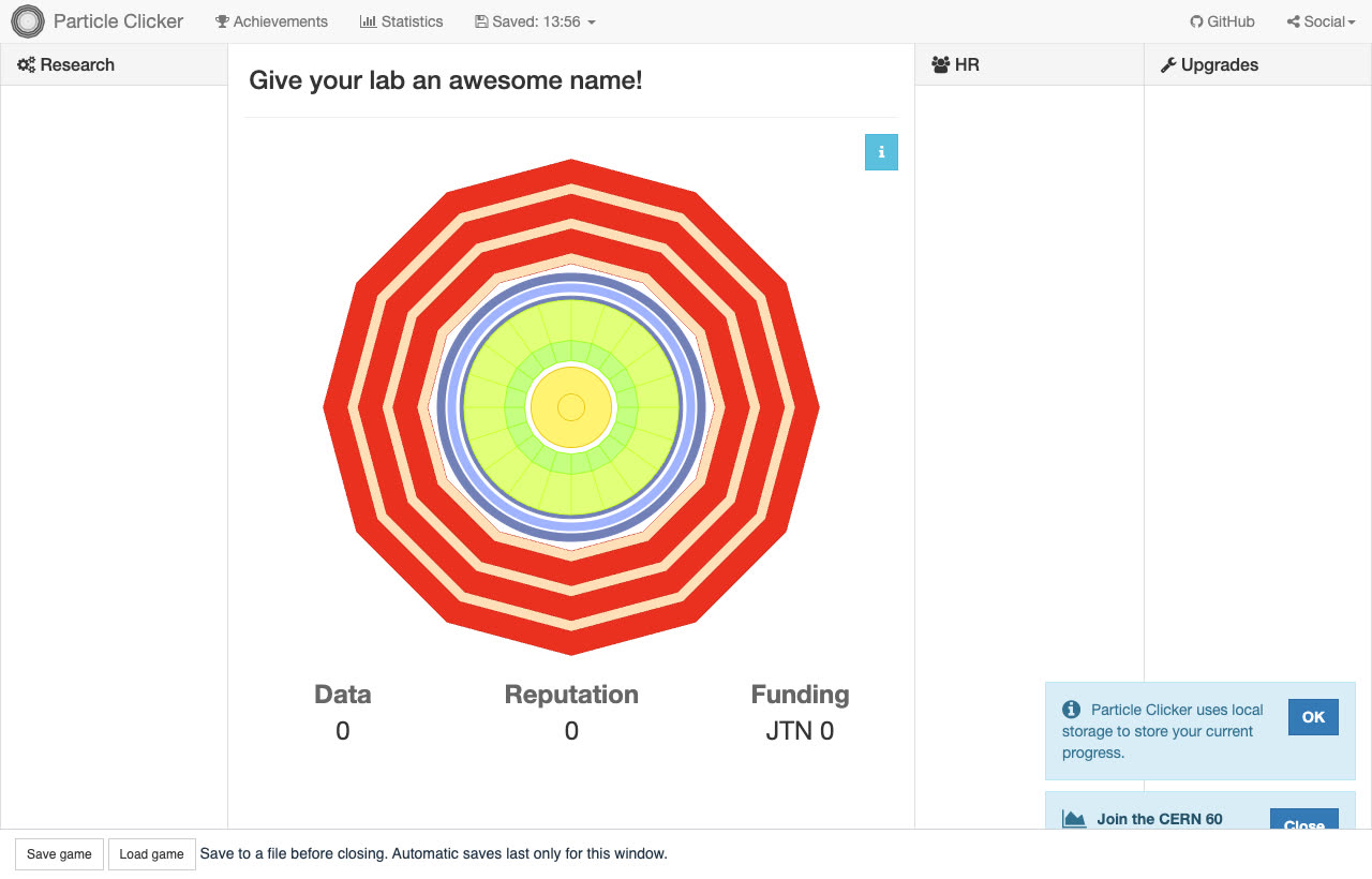 Particle Clicker — physics lab game